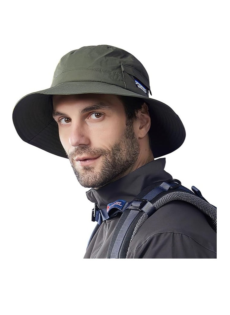 Quick Dry Bucket Sun Hat, Unisex Wide Brim UPF 50+ Summer Sun Hats Safari Hat Foldable Fishing Hat for Outdoor Activities