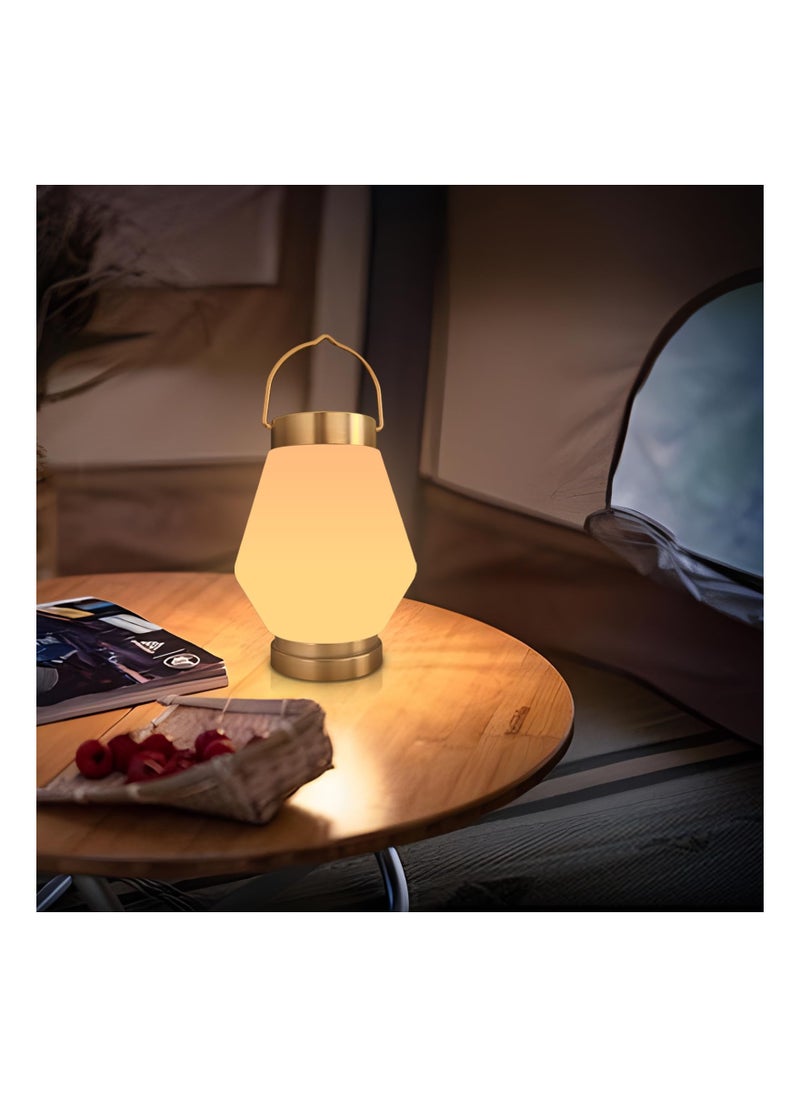 Rechargeable Solar Lantern Waterproof Vintage Hanging Light for Outdoor Camping Yard Garden 5.5x10.2in