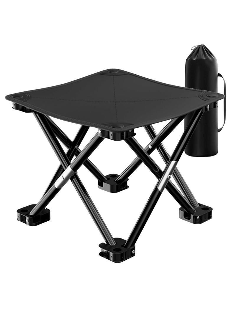 Foldable Stool Collapsible Stool Camping Stool with Stable Feet and Carry Bag 33 * 33 * 33cm for Picnics Fishing Watching Games