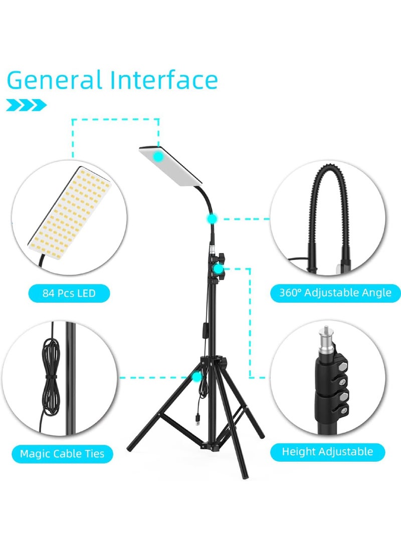 LED Camping Light, Portable Outdoor Light with Telescopic Tripod, Powered by USB Port, Multiple Usage Outdoor Lamp for Garden, Patio, Camp, Tent, Fishing and Emergency Car Repair
