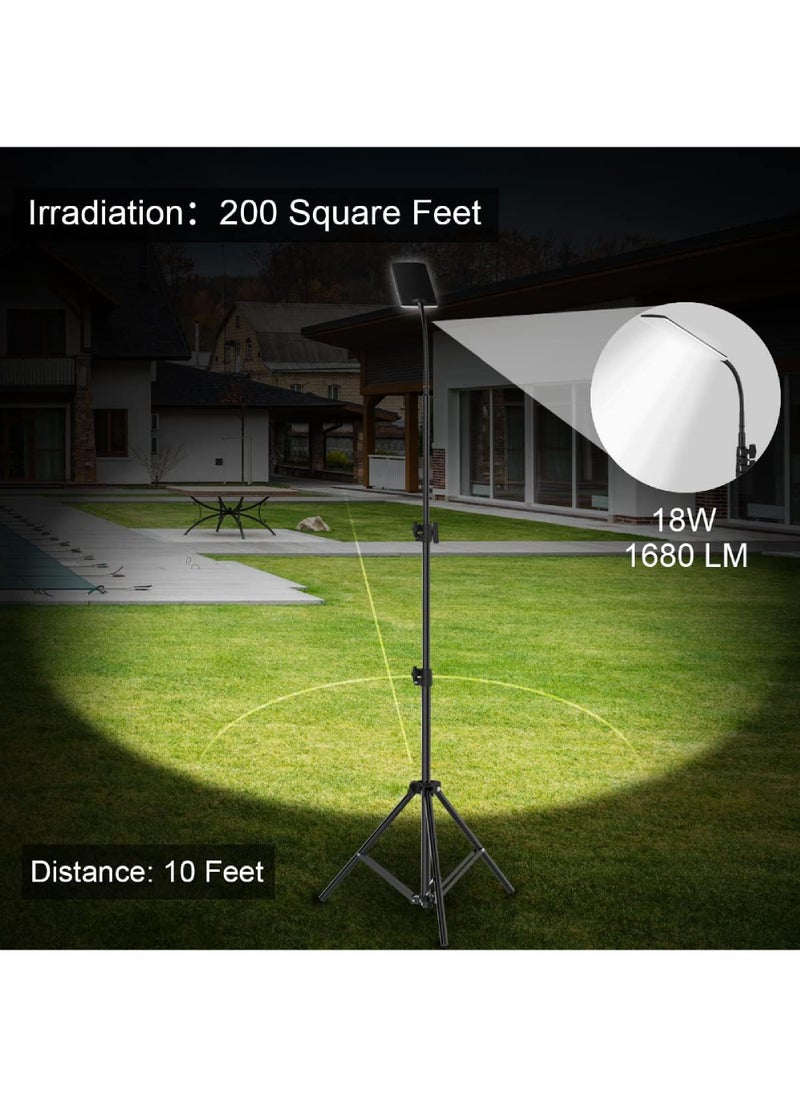 LED Camping Light, Portable Outdoor Light with Telescopic Tripod, Powered by USB Port, Multiple Usage Outdoor Lamp for Garden, Patio, Camp, Tent, Fishing and Emergency Car Repair