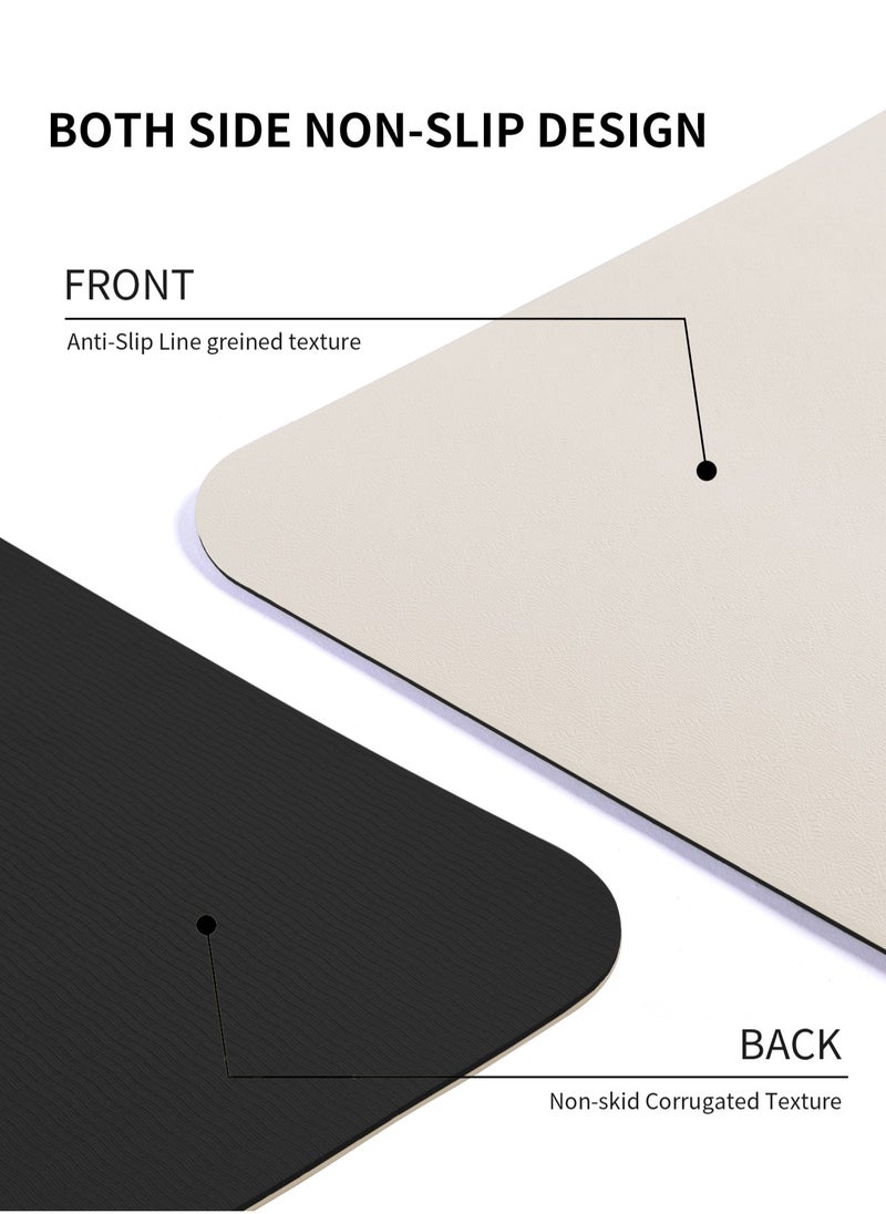 Anti-slip mat for Exercise Yoga  Fitness Sport mat with case and carrying straps. Thickness of 6 mm