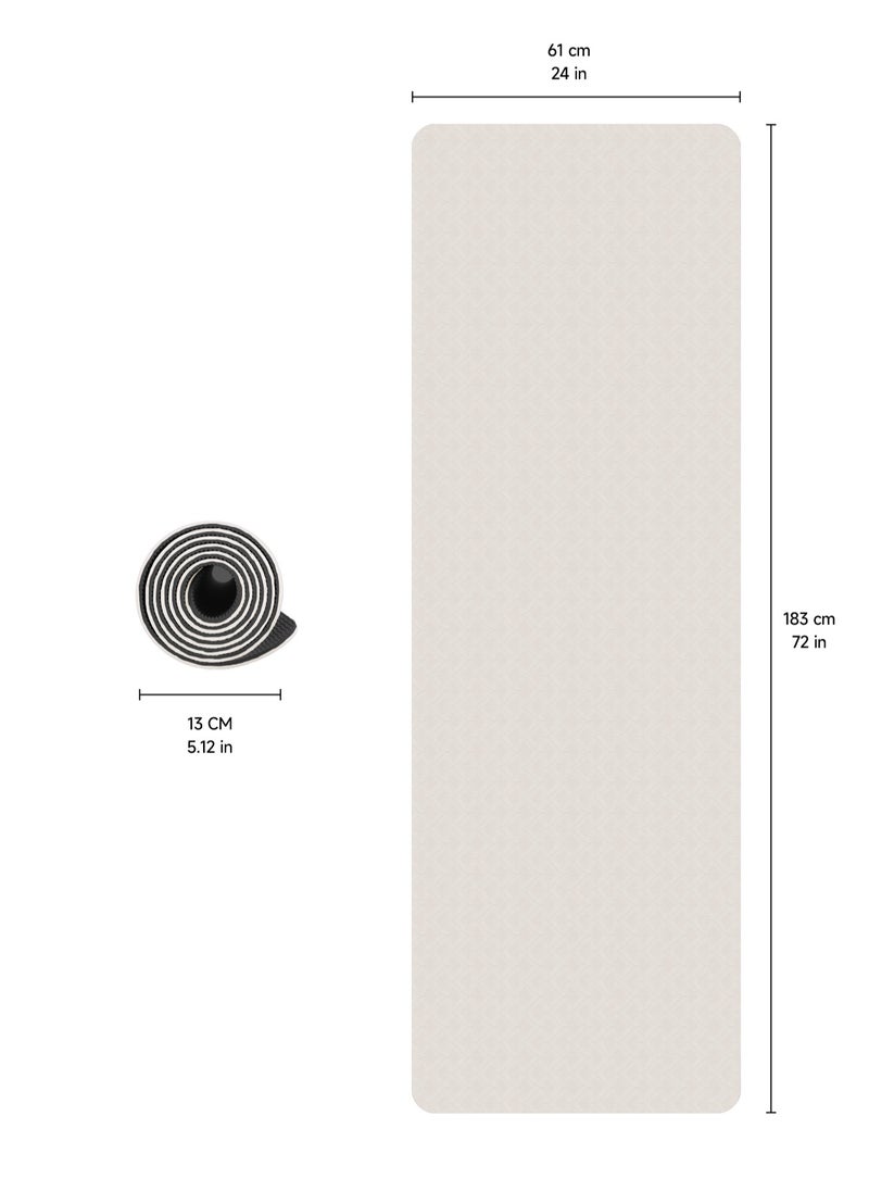 Anti-slip mat for Exercise Yoga  Fitness Sport mat with case and carrying straps. Thickness of 6 mm