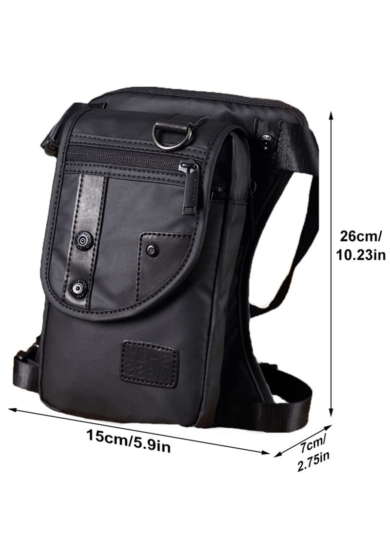 Waterproof Oxford Drop Leg Bag, Versatile Adjustable Messenger Bag for Men, Perfect for Motorcycle Riding, Hiking, Travel, Fishing and Cycling