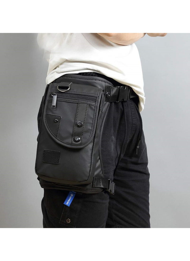 Waterproof Oxford Drop Leg Bag, Versatile Adjustable Messenger Bag for Men, Perfect for Motorcycle Riding, Hiking, Travel, Fishing and Cycling