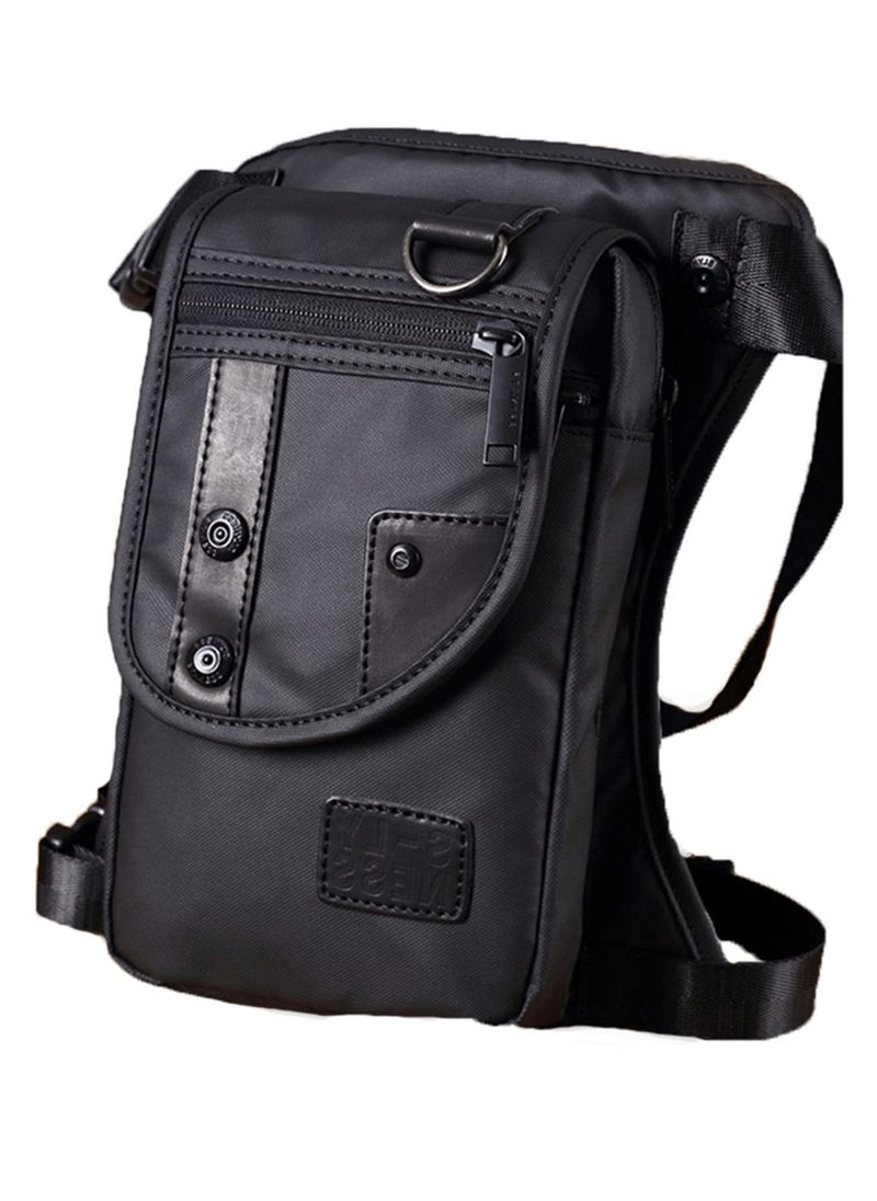Waterproof Oxford Drop Leg Bag, Versatile Adjustable Messenger Bag for Men, Perfect for Motorcycle Riding, Hiking, Travel, Fishing and Cycling