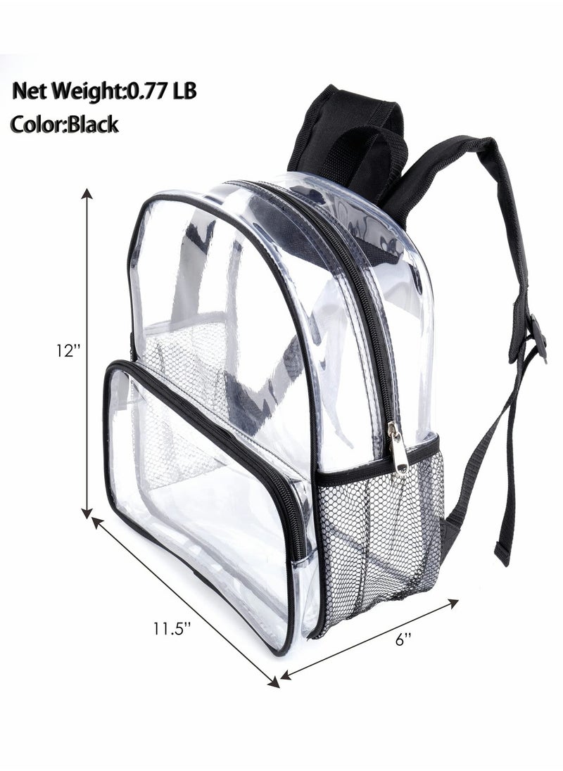 Waterproof Clear Mini Backpack for School Travel and Sports Events - Stadium Approved Transparent Design
