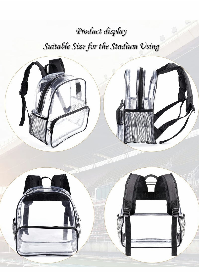 Waterproof Clear Mini Backpack for School Travel and Sports Events - Stadium Approved Transparent Design
