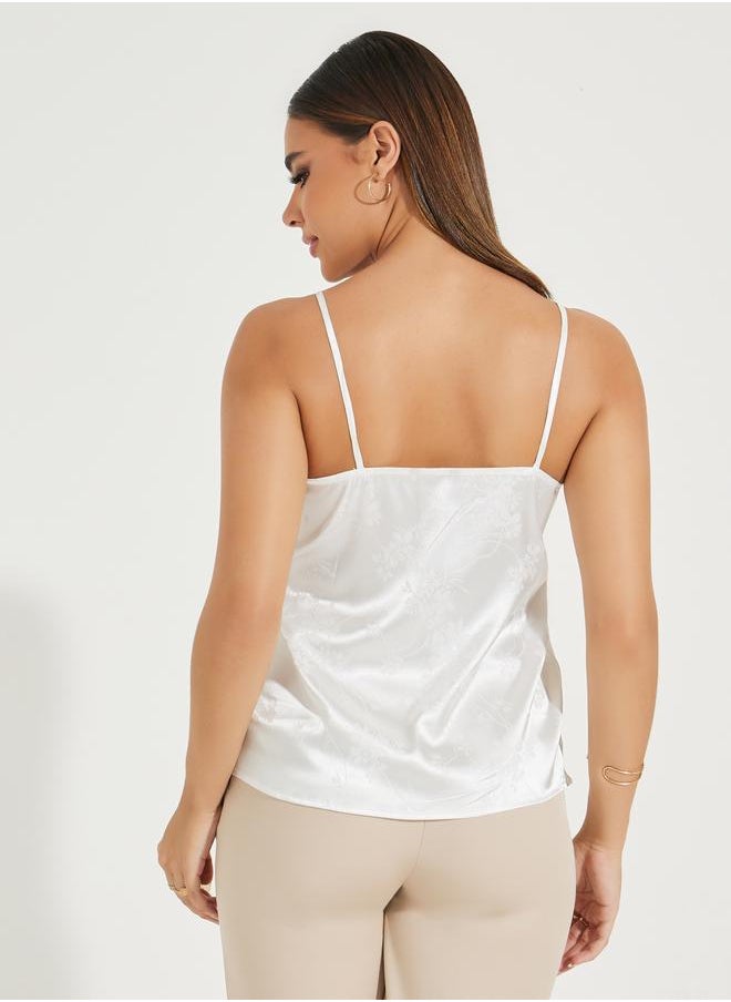 Jacquard Lace Insert Cami