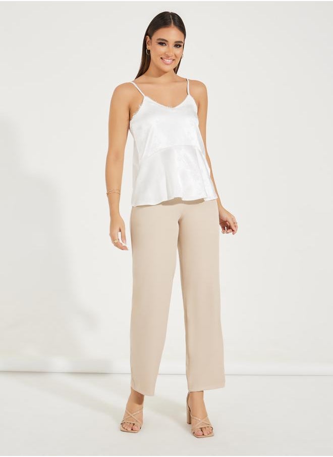 Jacquard Lace Insert Cami