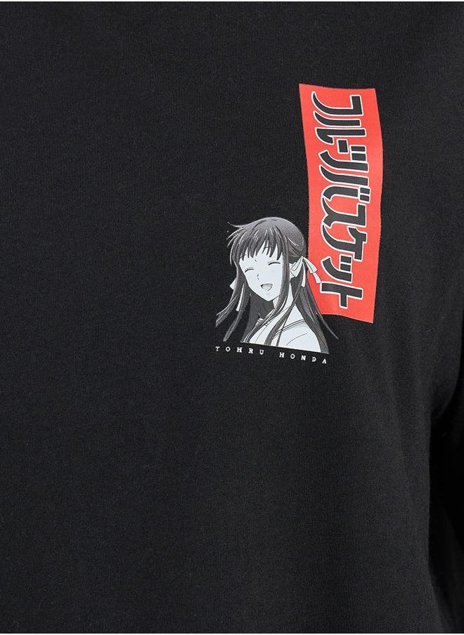 Fruits Basket Graphic Print Oversized T-Shirt