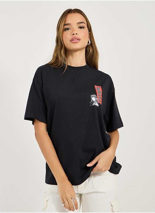 Fruits Basket Graphic Print Oversized T-Shirt