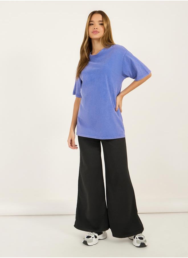 Acid Washed Oversized Dropped Shoulder T-Shirt