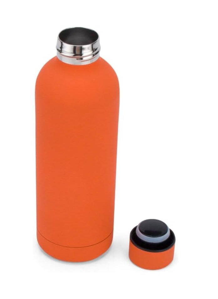 Premium Orange Thermos Bottle – 500 ml Double-Walled Vacuum Insulated, 12 Hours Hot & 24 Hours Cold, Leak-Proof Design for Sports, Gym, Tea, Coffee, and Herbal Drinks