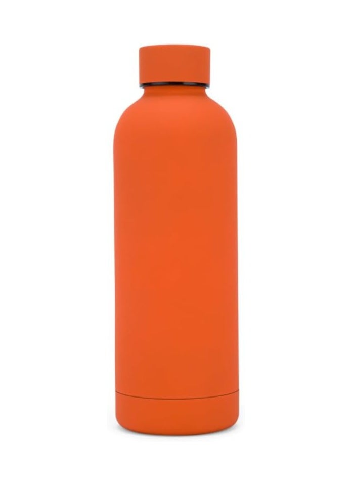 Premium Orange Thermos Bottle – 500 ml Double-Walled Vacuum Insulated, 12 Hours Hot & 24 Hours Cold, Leak-Proof Design for Sports, Gym, Tea, Coffee, and Herbal Drinks