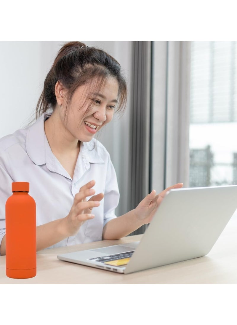Premium Orange Thermos Bottle – 500 ml Double-Walled Vacuum Insulated, 12 Hours Hot & 24 Hours Cold, Leak-Proof Design for Sports, Gym, Tea, Coffee, and Herbal Drinks