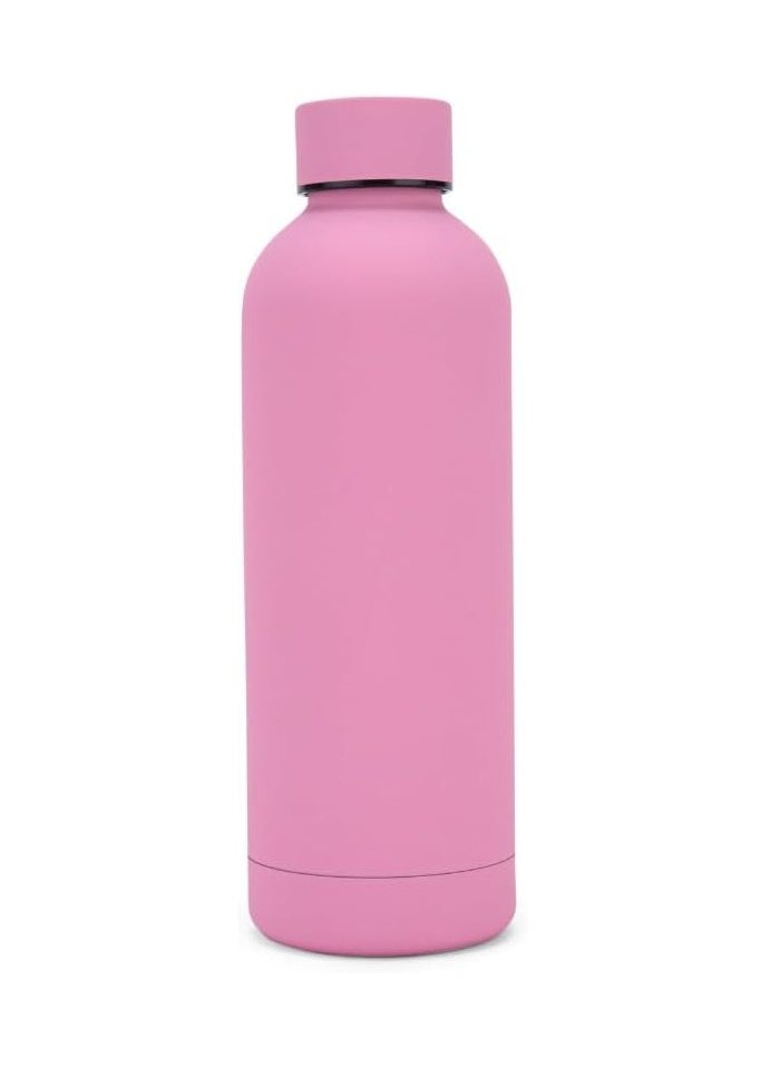 Premium Pink Thermos Bottle – 500 ml Double-Walled Vacuum Insulated, 12 Hours Hot & 24 Hours Cold, Leak-Proof Design for Sports, Gym, Tea, Coffee, and Herbal Drinks