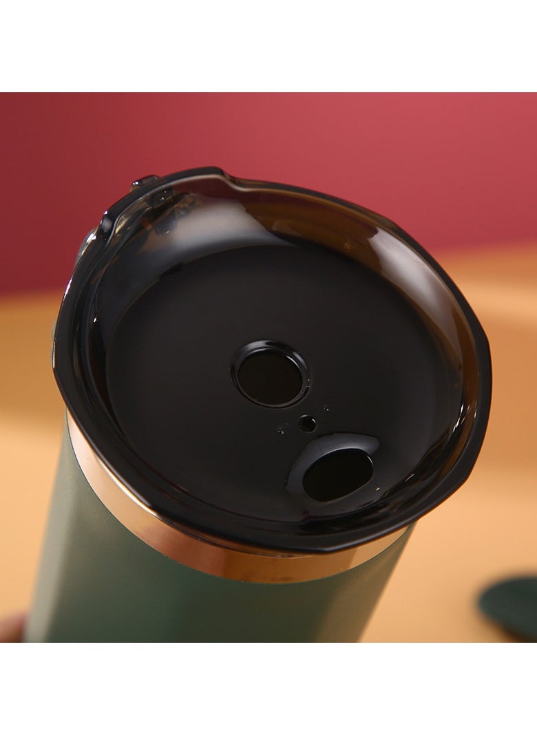 Double layer vacuum cup,coffee cup with rope, outdoor portable sports bottle,500ml