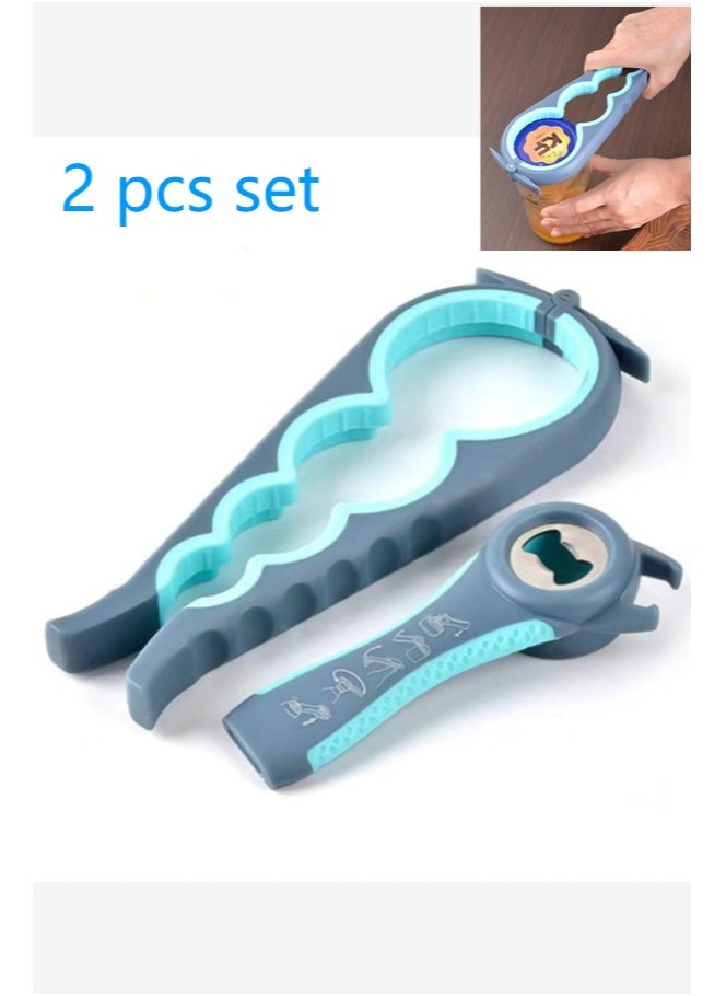 2 pieces set, Can opener, beer opener, anti-slip and labor saving, easy to open cans