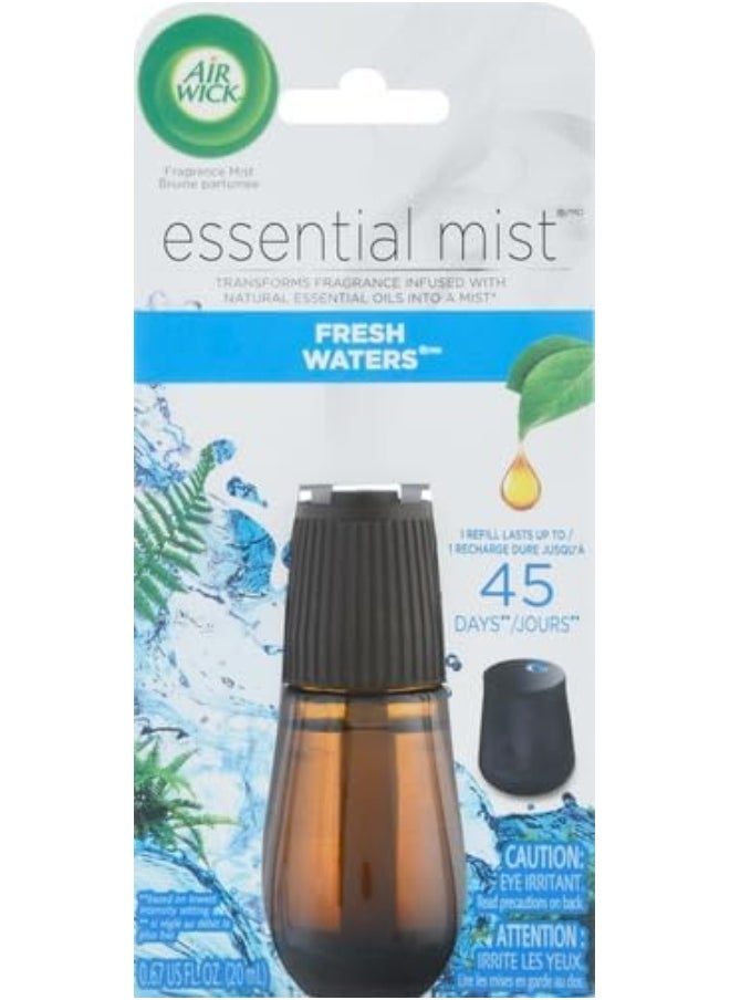 Air Wick Essential Oils Diffuser Mist Refill, Fresh Water Breeze, 1ct, Air Freshener