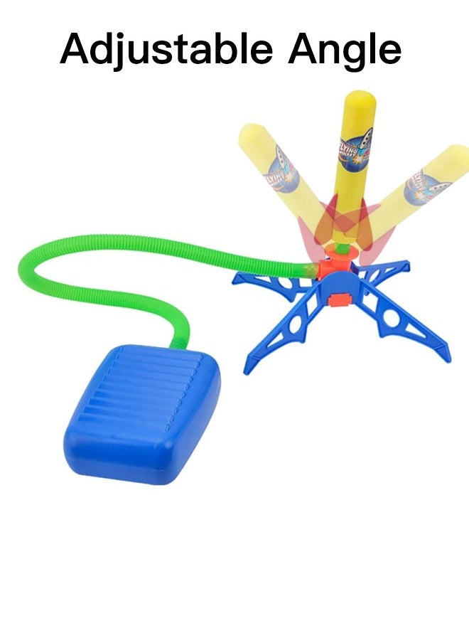 Toys Rocket Launcher for Kids, Christmas Stocking Stuffers for Ages 3 4 5 6 7 8+ Years Old, Stomp Outdoor Toys Games, Toddler Boys Birthday Gifts, Launch up to 120+ft