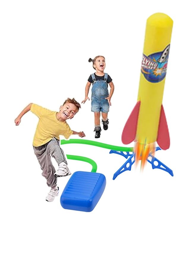 Toys Rocket Launcher for Kids, Christmas Stocking Stuffers for Ages 3 4 5 6 7 8+ Years Old, Stomp Outdoor Toys Games, Toddler Boys Birthday Gifts, Launch up to 120+ft