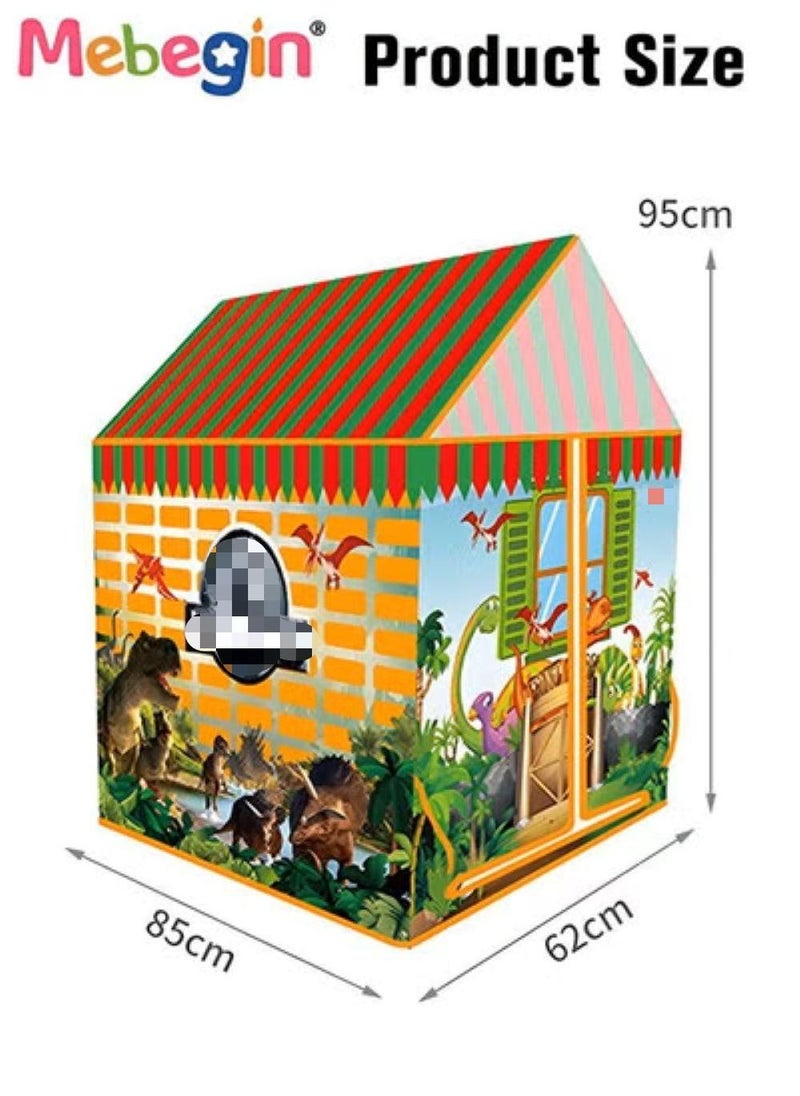 Dino Paradise Play Tent with 20 Sea Balls, Exceptional Dinosaur Themed Pop Up Fort, Ultimate Dino Tent with Spacious Space, Immersive Dinosaur Experience, Easy Assembly and Carry, Perfect for Indoor