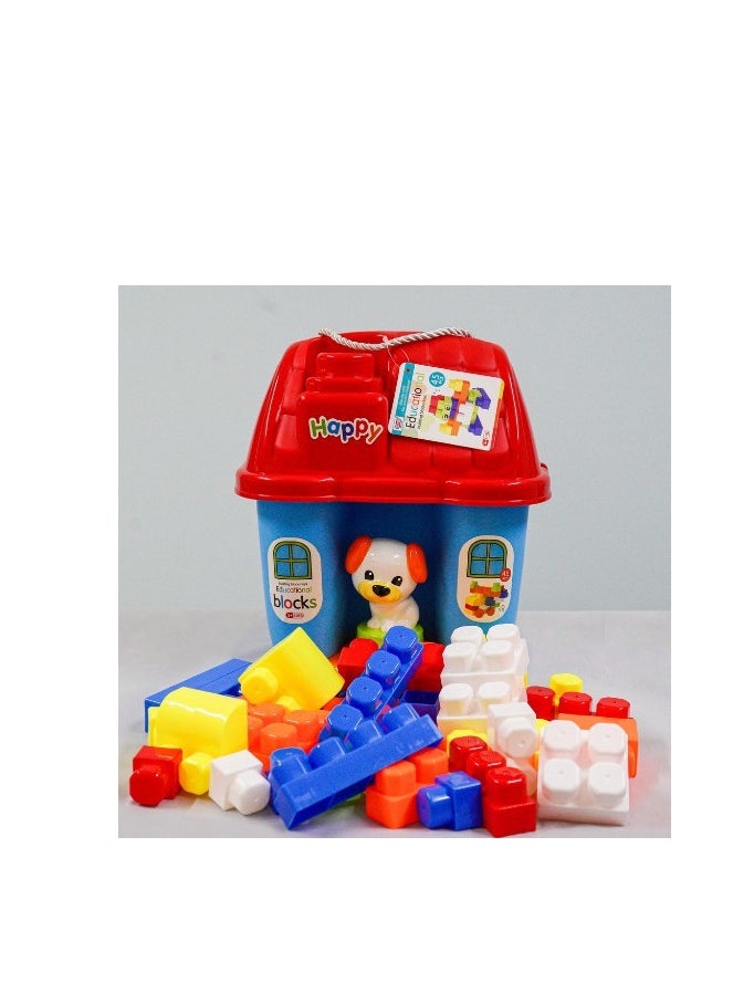 Educational 120 Pieces Building Blocks Pet Themed Bucket