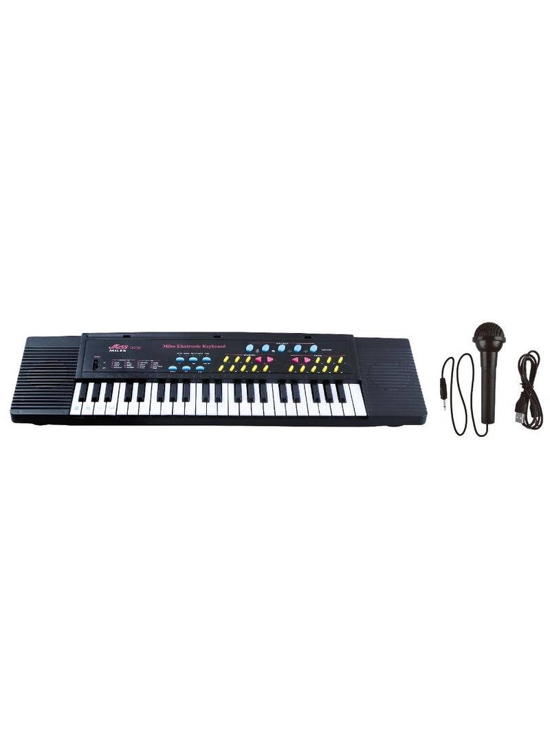 Power Joy Music Keyboard 44-Keys With Microphone and Recording, Battery Operated | Piano | Multifunctional Keyaboard | Electronic Keyboard | Develops Music Skills | Gift for Kids and Beginners