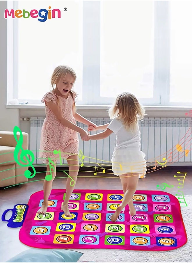 Fun Dance Mat Toys, Education Dancing Pad with Adjustable Built-in Music, Slip and Safe Play Mat Toy, Kids Music Toys Dance Mat, Challenge rhythm, Great for Developing Kid's Musical Interest, Hands-