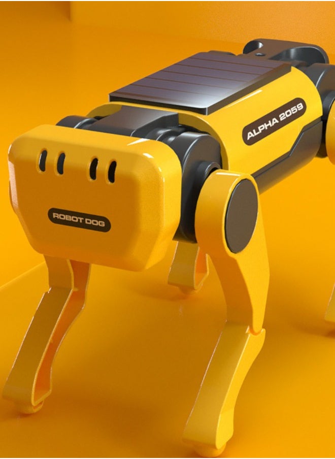 Solar Electric Mechanical Dog,Children assembling toys, educational robots