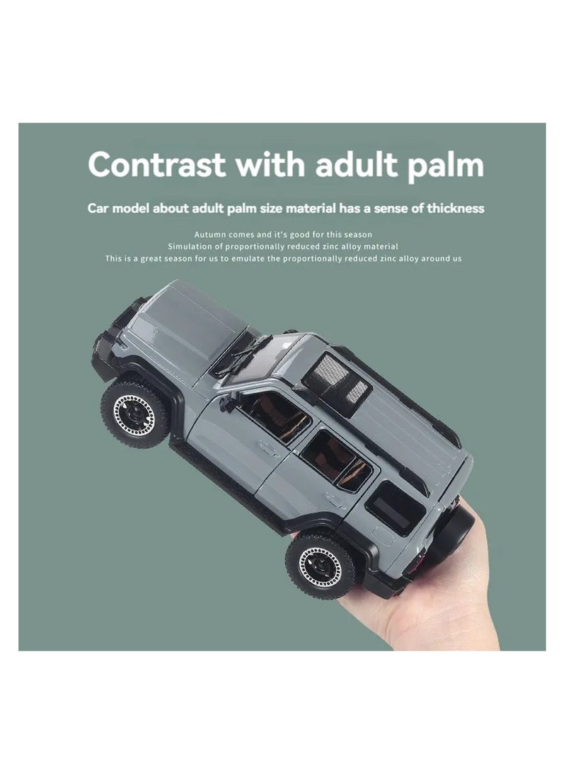 1:24 Scale Die-Cast SUV Model with Lights, Sounds, and Pull-Back Action – Opening Doors & Hood