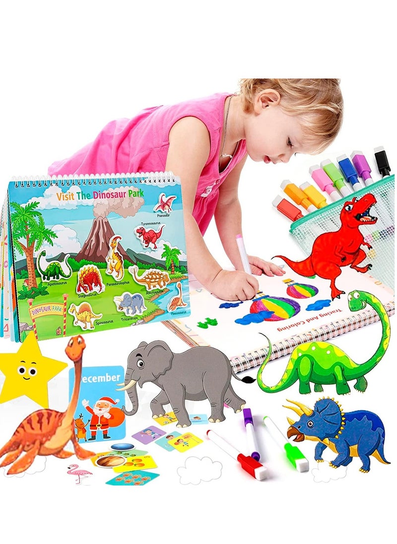 Mumoo Bear Montessori Busy Books for Toddlers Toys: 32 Themes Activity Books for 2 3 4 5 6 Year Old Kids, Preschool Learning Sticker Book Early Development Educational Autism Toy
