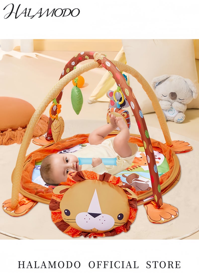 3-in-1 Portable Foldable Baby Play Mat and 30 Balls Activity Gym and Ball Pit with Tummy Time Mat Sensory Toys for Toddlers 0-36 Months