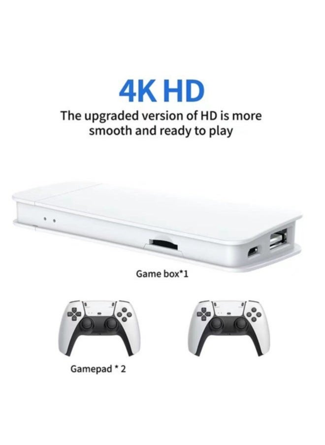 4K Wireless Retro Video Game Console with 2.4G Controllers Plug and Play Nostalgia Gaming System with 20+ Emulators and 20000+ Built-in Games 64GB Storage
