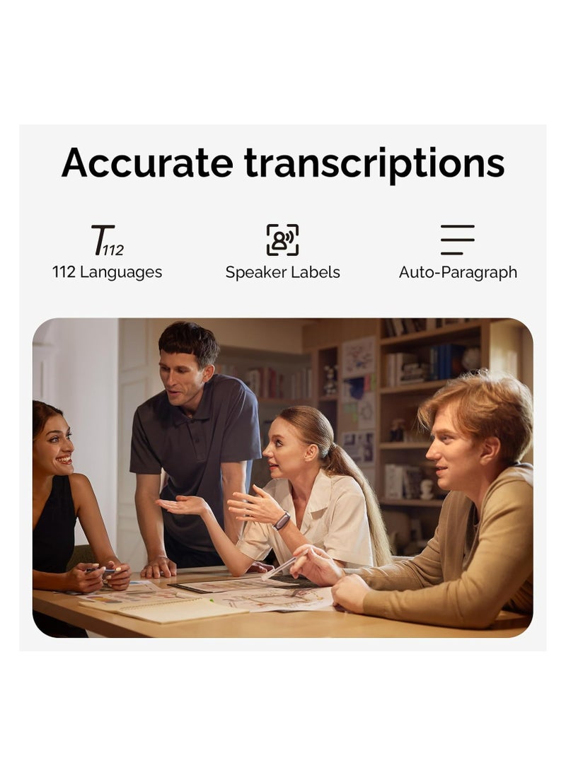 Plaud NotePin Wearable AI Voice Recorder, App Control, Transcribe & Summarize Empowered by ChatGPT (Device Only)