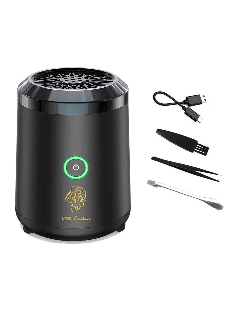Car Bakhoor with Quran Speaker – Portable Arabian Electronic Aromatherapy Incense Burner, Rechargeable USB-C, Remote & App Control, Mini Aroma Diffuser and Quran Speaker SQ-500