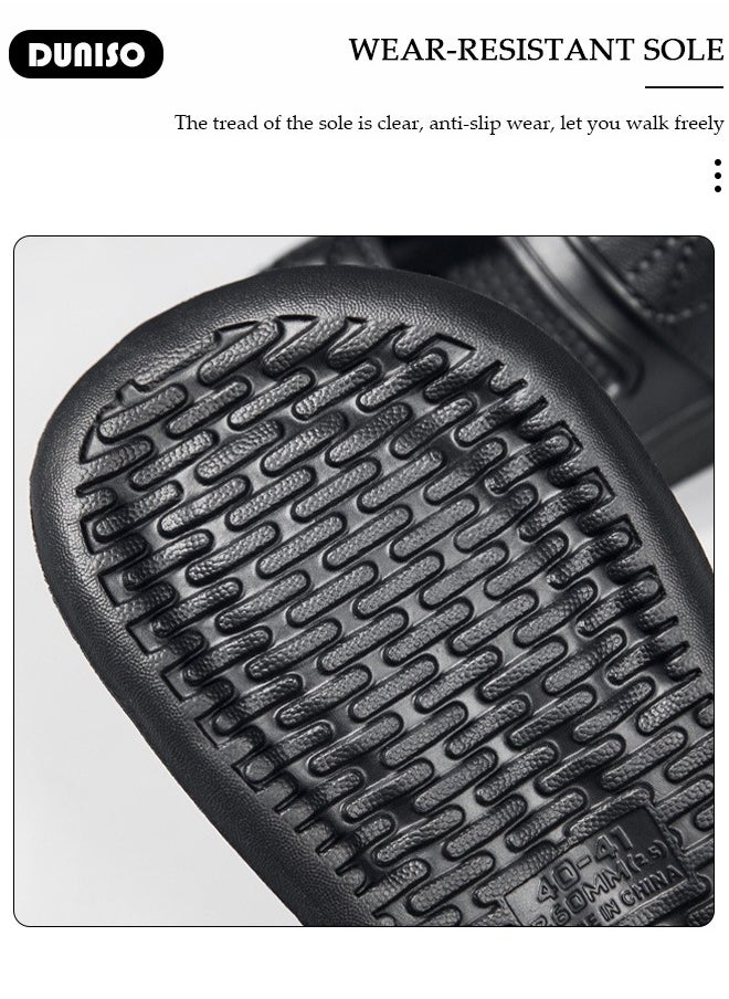 Slides Sandal for Unisex with Thick Bottom, Adjustable Beach Sandal Platform Sandals Comfort Lightweight Ultra Cushion EVA Slippers,Outdoor Non-Slip Casual Beach Sandals(42-43)