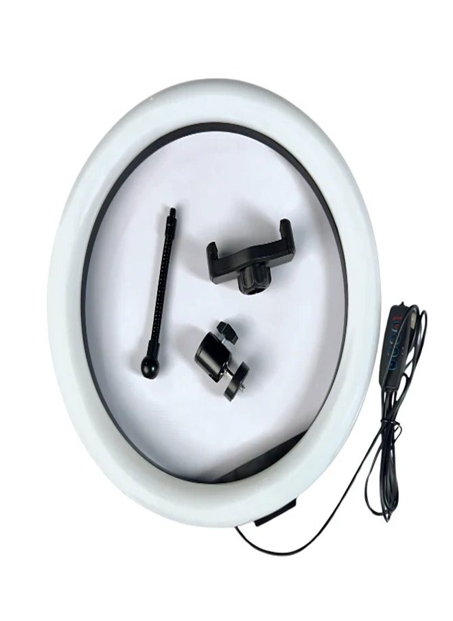 18 Inch LED Photography Ring Light Circle Studio Selfie Light with Remote And Mobile Phone Holders For Makeup Camera Photography YouTube Video TikTok Vlog Live Stream White