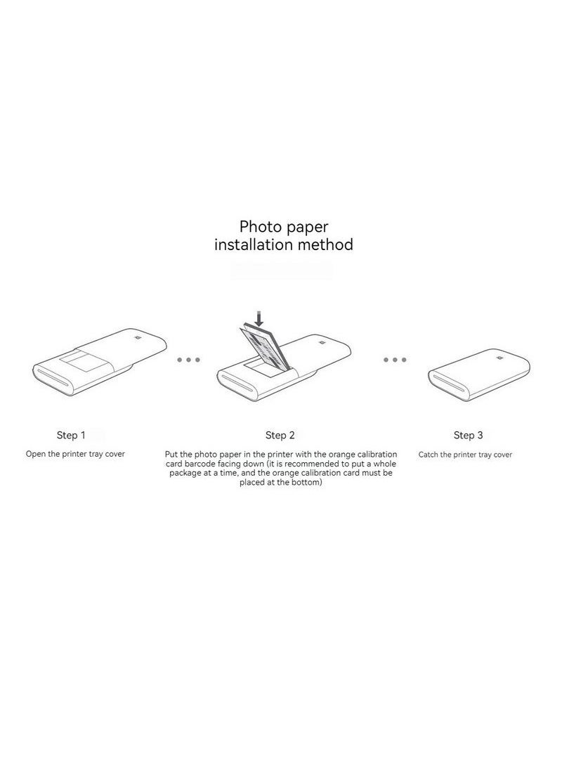 Xiaomi photo paper, 50 sheets, includes photo paper and color calibration card, 3 inches
