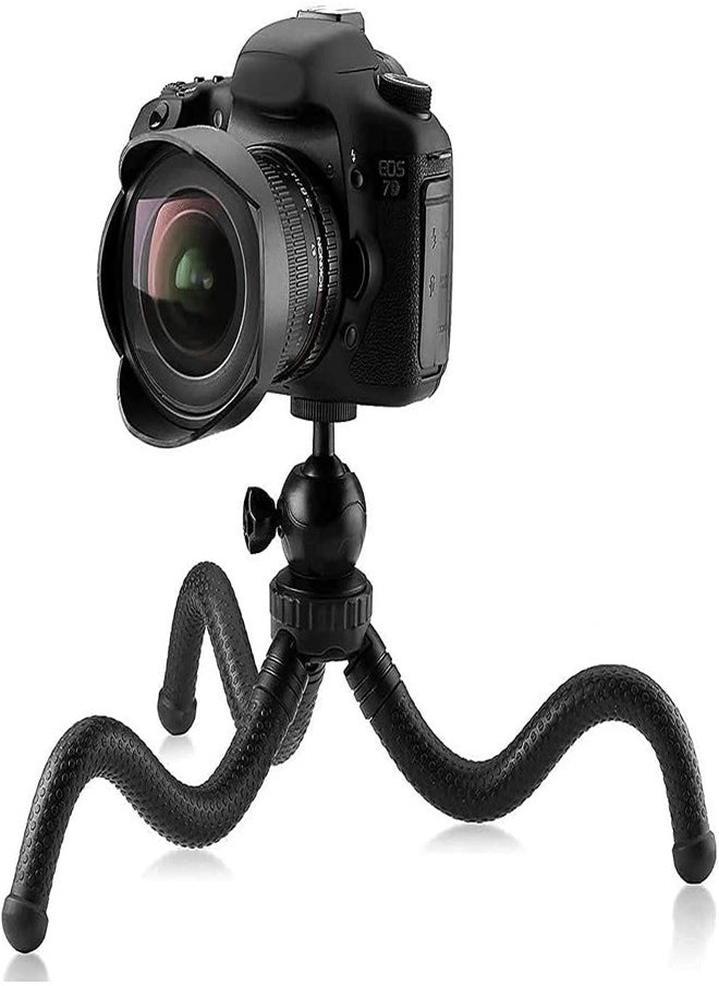 Portable Flexible Tripod for Smartphones & Cameras, Mini Video Blog Stand with Wireless Remote, Compatible with iPhone & Android
