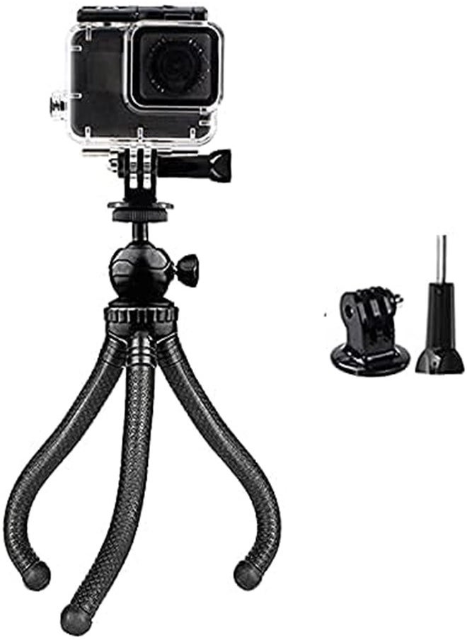 Portable Flexible Tripod for Smartphones & Cameras, Mini Video Blog Stand with Wireless Remote, Compatible with iPhone & Android