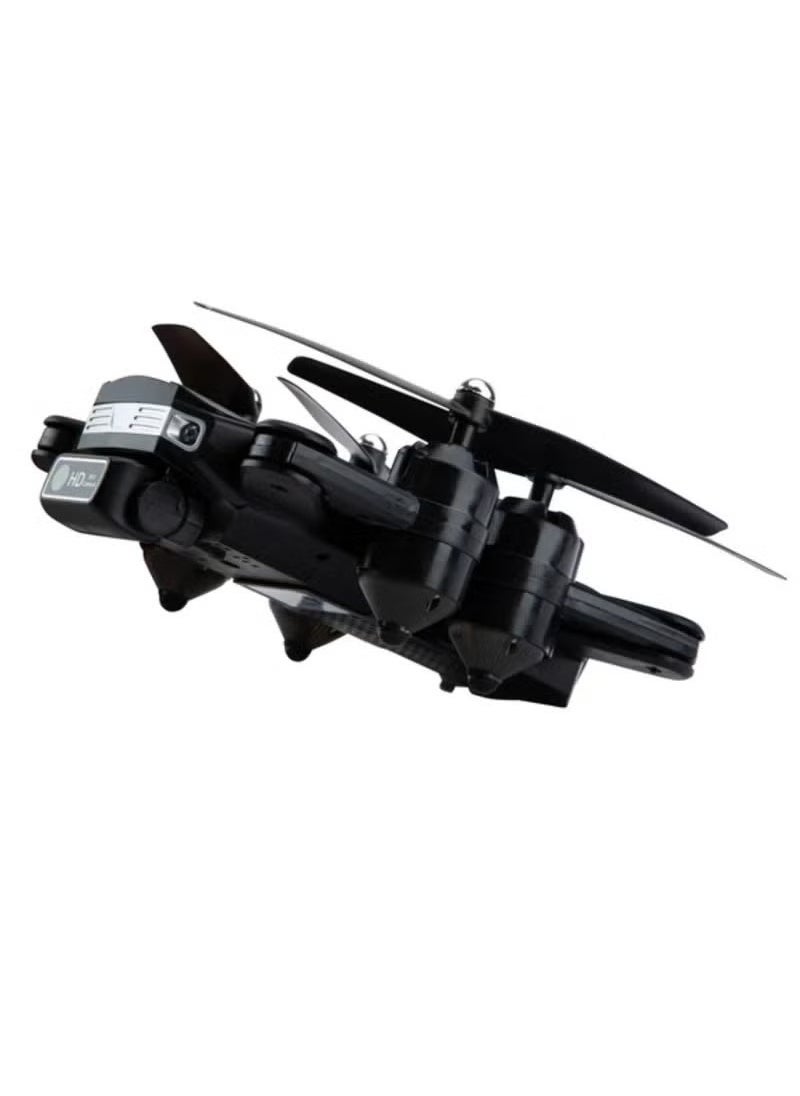 Pihot P40 Multifunctional Portable Mini Drone with Remote Control, Adjustable and App-Controlled, HD Camera, Foldable Design, Carrying Case Included – Black