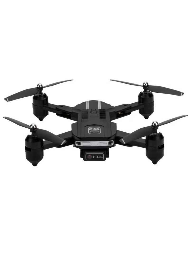 Pihot P40 Multifunctional Portable Mini Drone with Remote Control, Adjustable and App-Controlled, HD Camera, Foldable Design, Carrying Case Included – Black