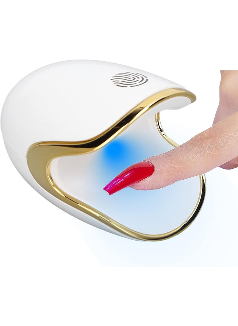 Mini Nail LED LampUV LED Nail LampPortable Mini Nail Dryer 360 Quick Gel Nail LightManicure LED Light for Gel Nail Art Flash Curing Lamp DIY Nail Art  Salon Manicure