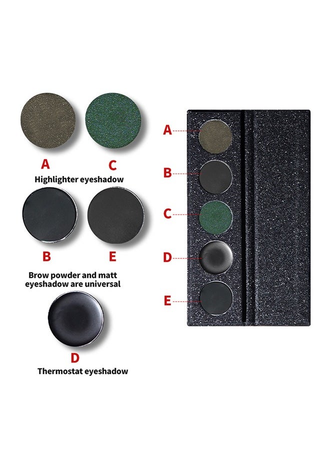 Eye Shadow，5 Color Eyeshadow Palette: Punk, Metallic Shimmer, Matte, Smoky Makeup-Starlight Shine Eyeshadow Palette