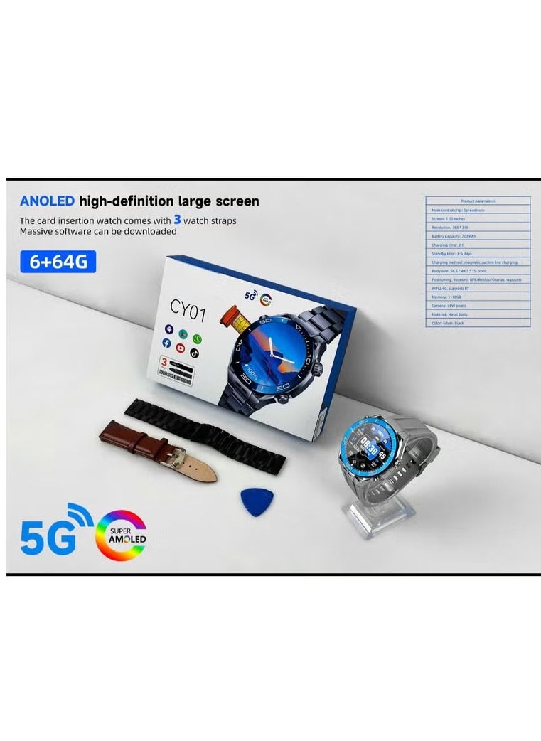CY01 Large Size 5G Smart Watch Android NFC OLED Smart Watch Email iOS Compatible
