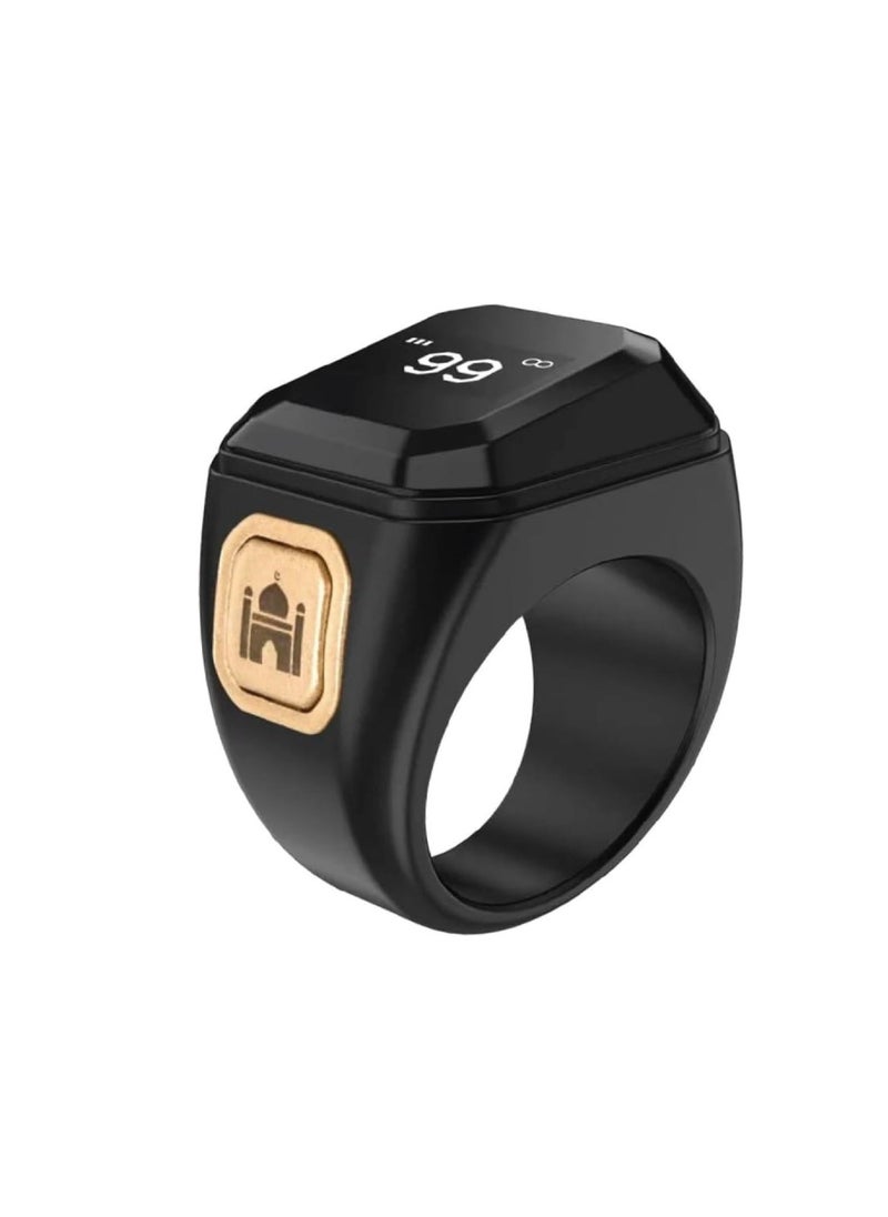 Trands Tasbih Zikr Ring for Prayer Reminder, Qibla Direction, Tasbih Counter with Time Display Waterproof Wearable Technology for Muslim Prayer R30