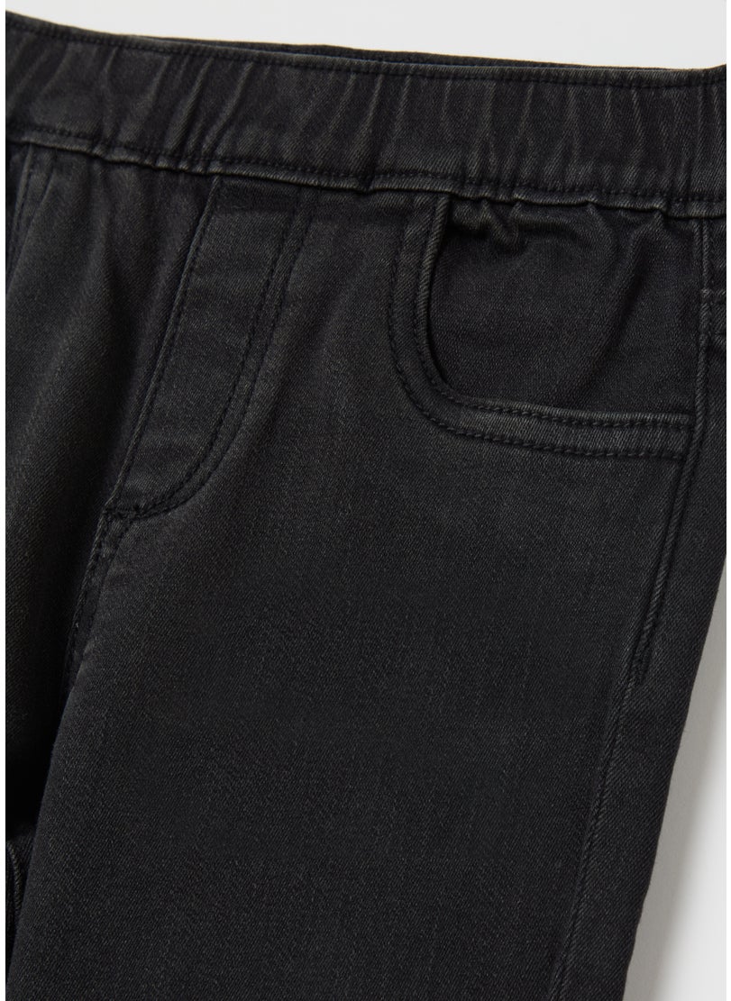 Flare-fit jeggings with diamantÃ©s