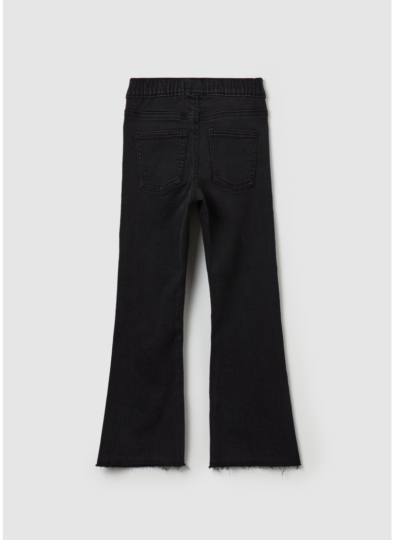 Flare-fit jeggings with diamantÃ©s